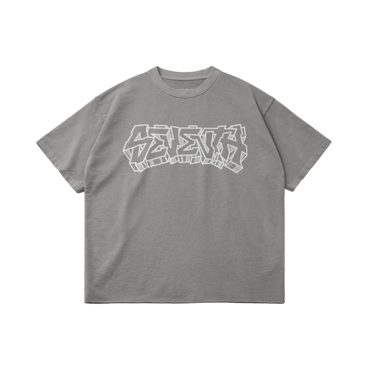 Seventh Graffiti  Faded Raw Hem T-shirt - Seventh House