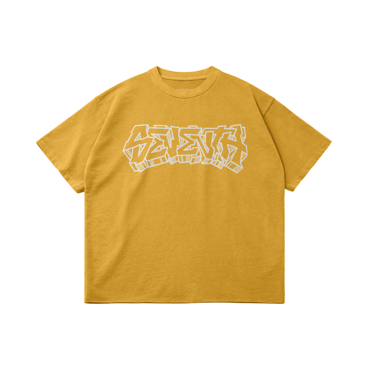 Seventh Graffiti  Faded Raw Hem T-shirt - Seventh House