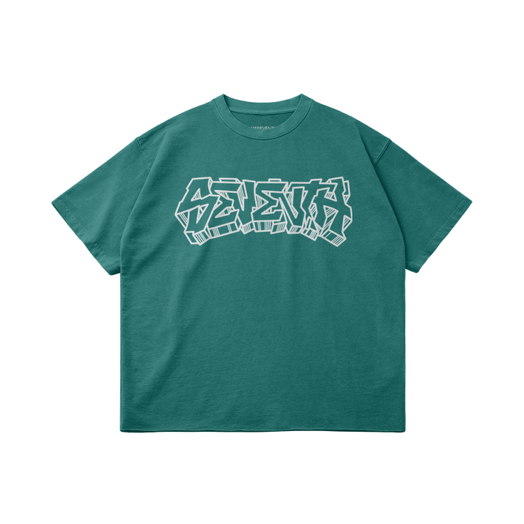 Seventh Graffiti  Faded Raw Hem T-shirt - Seventh House