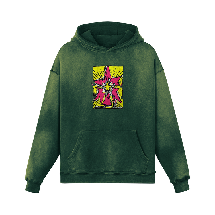 Astro Star Super Heavyweight Sun Faded Hoodie - Seventh House