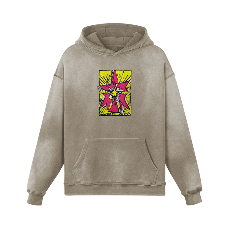 Astro Star Super Heavyweight Sun Faded Hoodie - Seventh House