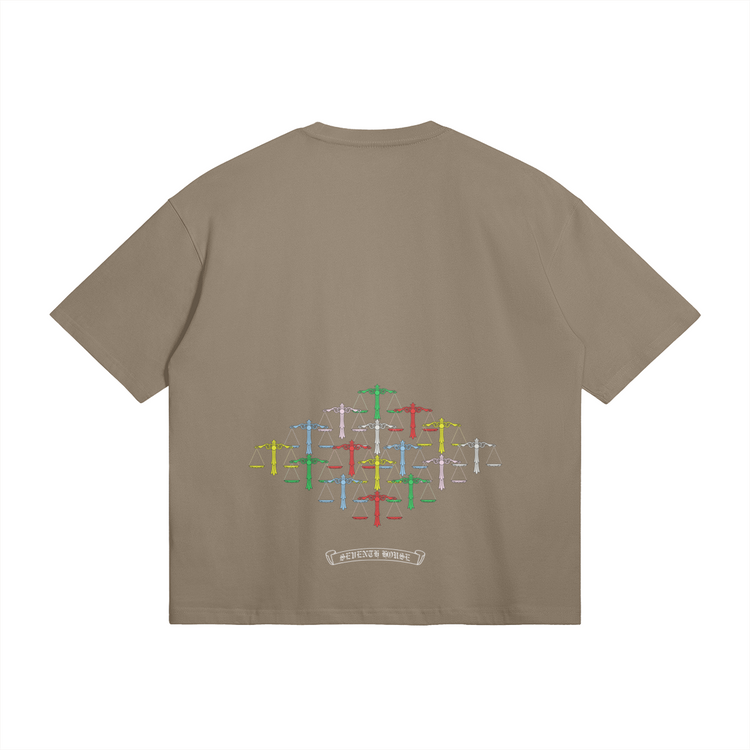 Rainbow Scale Boxy T-shirt - Seventh House