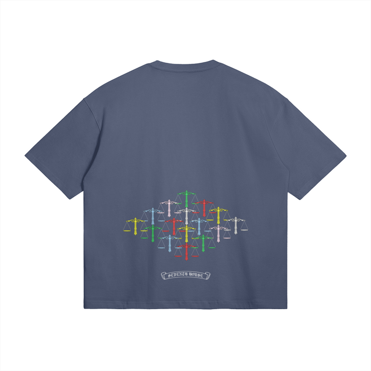 Rainbow Scale Boxy T-shirt - Seventh House