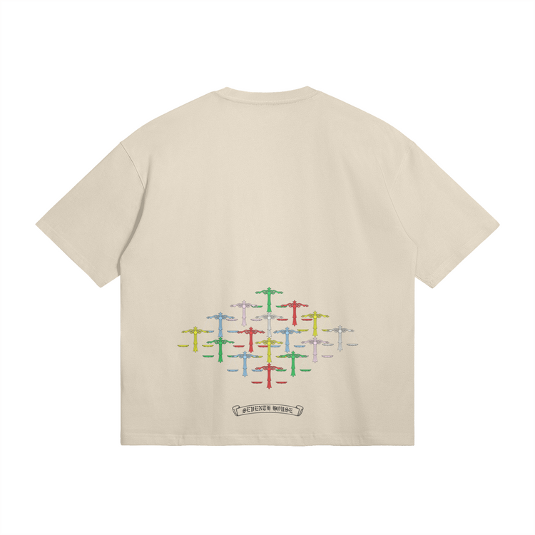 Rainbow Scale Boxy T-shirt - Seventh House