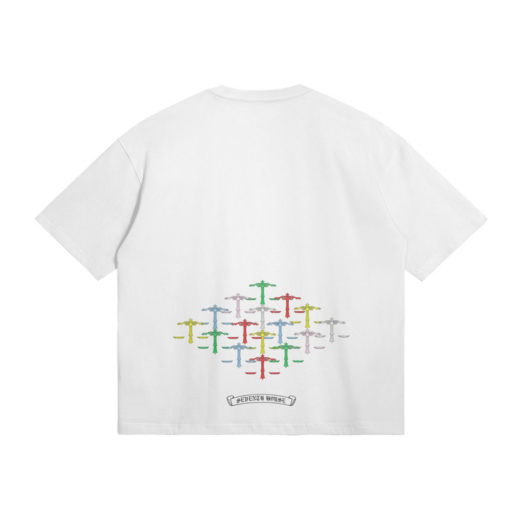 Rainbow Scale Boxy T-shirt - Seventh House