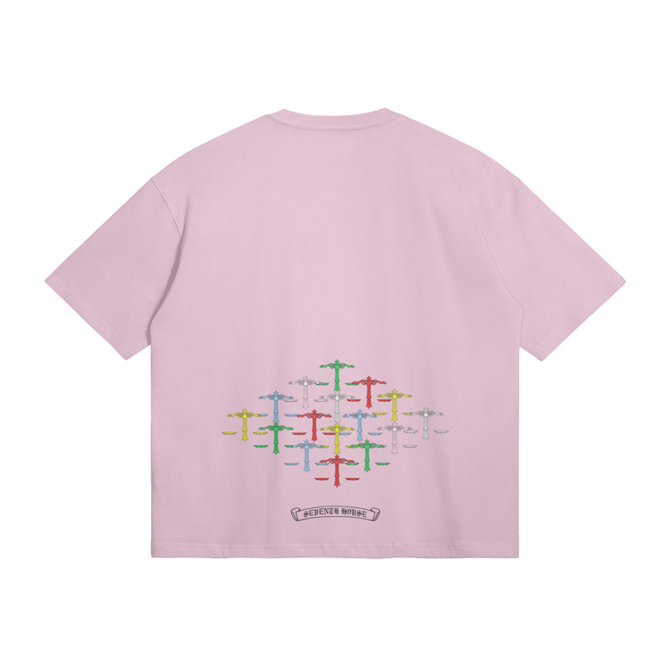 Rainbow Scale Boxy T-shirt - Seventh House