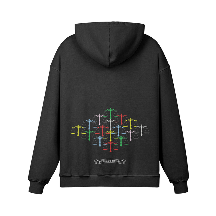 Rainbow Scale Super Heavyweight Oversized Retro Hoodie - Seventh House