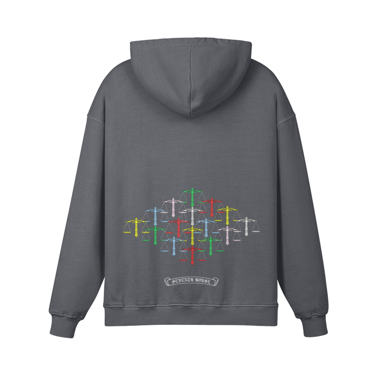 Rainbow Scale Super Heavyweight Oversized Retro Hoodie - Seventh House