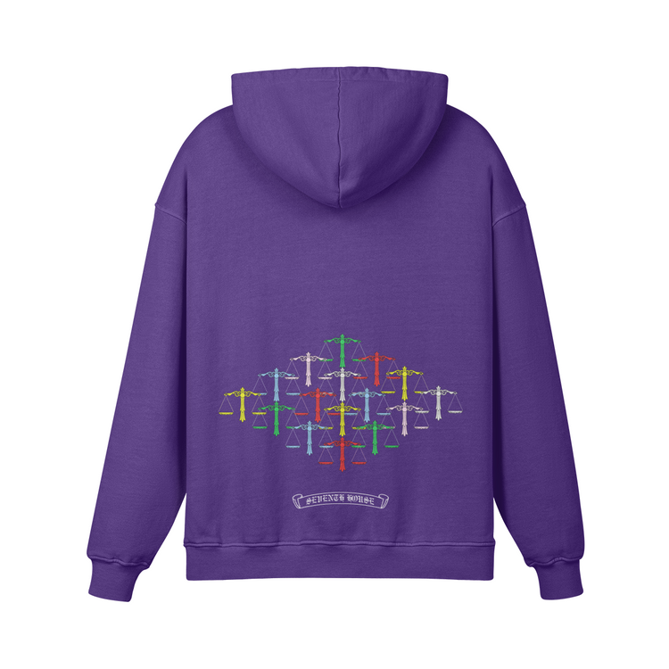 Rainbow Scale Super Heavyweight Oversized Retro Hoodie - Seventh House