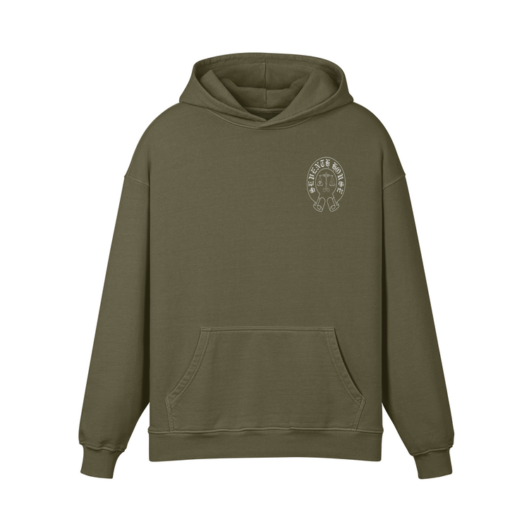 Rainbow Scale Super Heavyweight Oversized Retro Hoodie - Seventh House