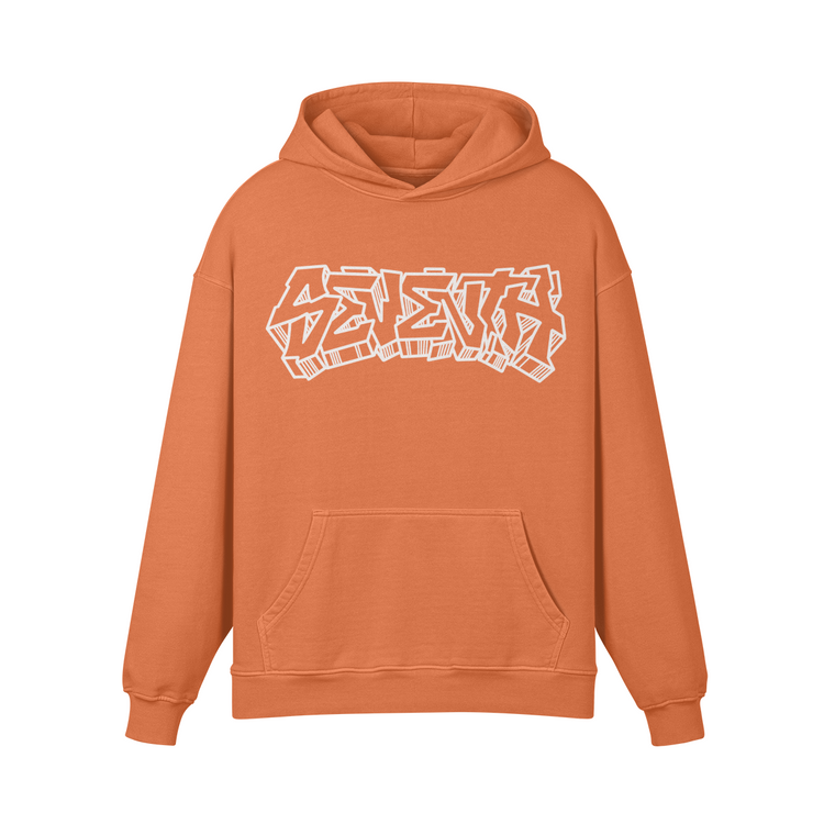 Seventh House Graffiti Super Heavyweight Oversized Retro Hoodie - Seventh House